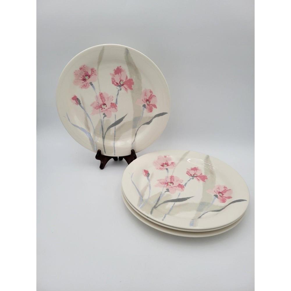 4‎ Vintage Mikasa Uptrend Something Pink Dinner Plates 10.5" Circa 1970s